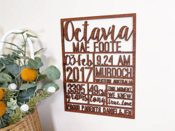 Picture of Birth Stats Wall Hanging