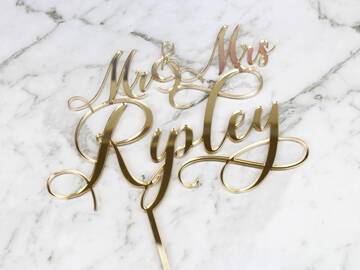 Picture of Mr & Mrs 4 Cake Topper