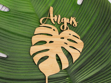 Picture of Monstera Leaf Cake Topper