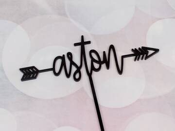 Picture of Arrow Name Cake Topper