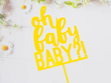 Picture of Oh Baby Baby Twin Reveal Cake Topper