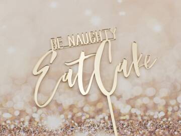 Picture of Be Naughty Eat Cake Christmas Cake Topper