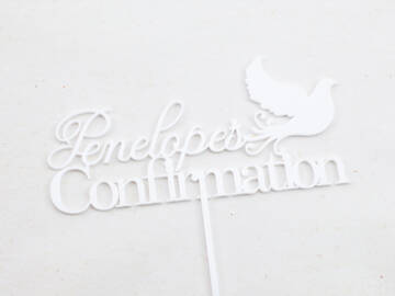 Picture of Dove Confirmation Cake Topper