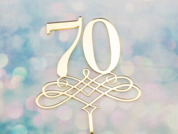 Picture of Number and Swirls Cake Topper