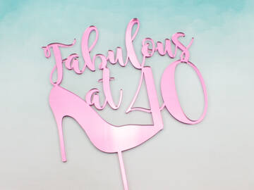 Picture of Fabulous at 40 Stiletto Shoe Cake Topper