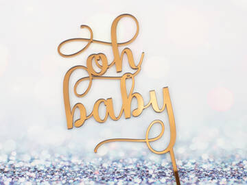 Picture of Oh Baby 1 Baby Shower Cake Topper