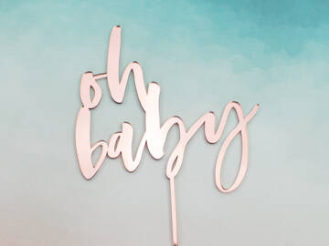 Picture of Oh Baby 2 Baby Shower Cake Topper