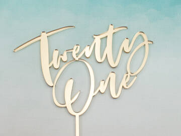 Picture of Twenty One in Opulent Cake Topper
