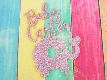 Picture of Baby Elephant Cake Topper