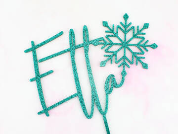 Picture of Snowflake Winter Birthday Cake Topper