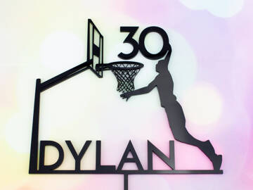Picture of Slam Dunk Basketball Cake Topper