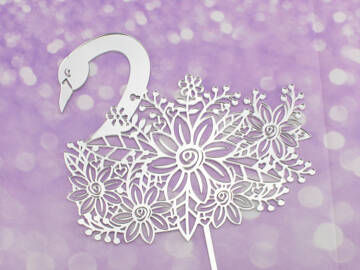 Picture of Floral Swan Cake Topper