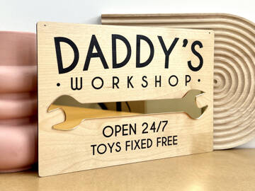 Picture of Daddy's Workshop Room Sign