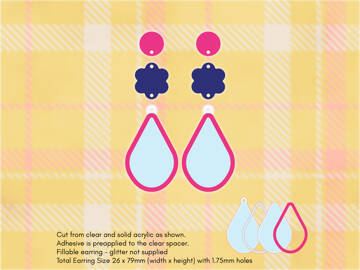 Picture of Wholesale Fillable Teardrop Earring Components