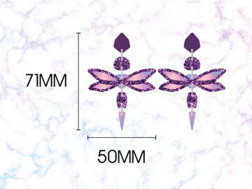 Picture of Wholesale Iridescent Dragonfly Earring Components