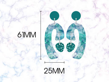 Picture of Wholesale Marble Loop Earring Components