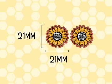 Picture of Wholesale Sunflower Stud Earring Components