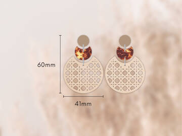 Picture of Wholesale Rattan Crescent Drop Earring Components