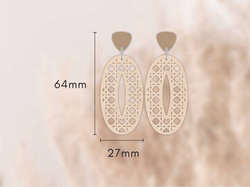 Picture of Wholesale Oval Rattan Earring Components