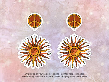 Picture of Wholesale Retro Sunshine Peace Earring Components