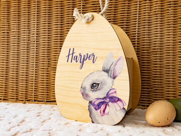 Picture of Easter Egg Basket - Bunny with Bow