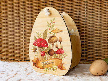Picture of Easter Egg Basket - Woodland Mushrooms