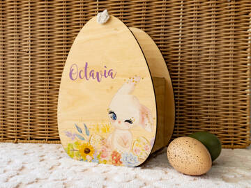 Picture of Easter Egg Basket - Winking Cute Bunny