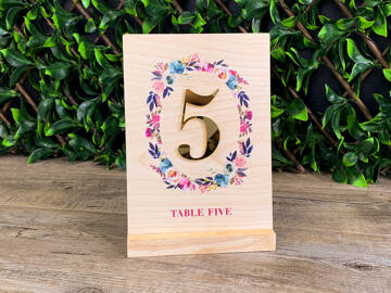Picture of Floral Table Number