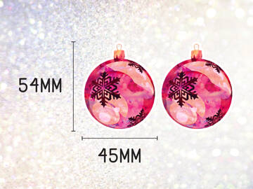 Picture of Wholesale Red Christmas Bauble Earring Components