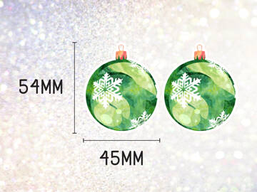 Picture of Wholesale Green Christmas Bauble Earring Components
