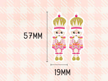 Picture of Wholesale Pink Nutcracker Earring Components