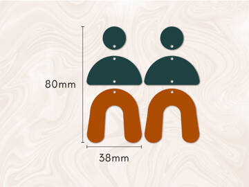 Picture of Wholesale Wood Double Arch Earring Components