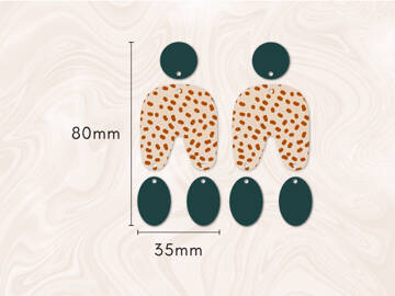 Picture of Wholesale Wood Arch Ovals Earring Components