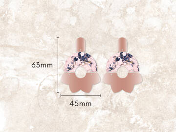 Picture of Wholesale Blush Marble Fan Earring Components