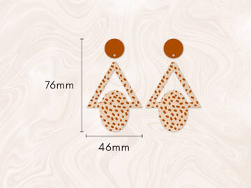 Picture of Wholesale Wood Tri Oval Earring Components