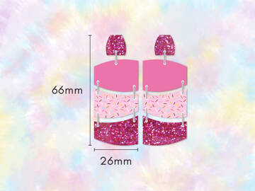 Picture of Wholesale 3 Piece Sprinkle and Glitter Drop Earring Components