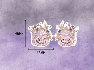 Picture of Wholesale Halloween Floral Pumpkin Earring Components