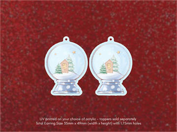 Picture of Wholesale Snow Globe House Earring Components