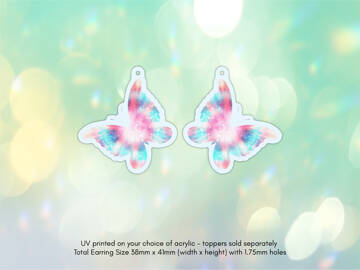 Picture of Wholesale Tie Dye Butterfly Earring Components