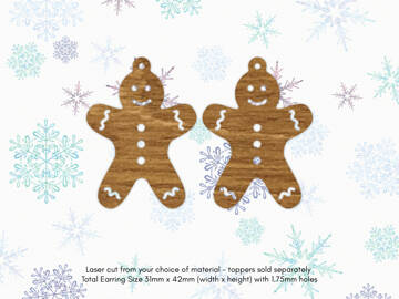 Picture of Wholesale Gingerbread Man Earring Components