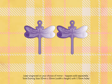 Picture of Wholesale Engraved Dragonfly Earring Components