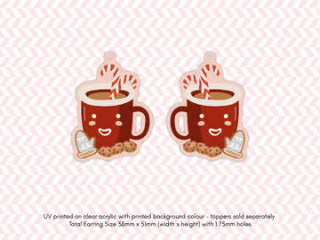 Picture of Wholesale Candy Cane Hot Chocolate Earring Components