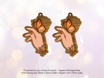 Picture of Wholesale Give Yourself Time Butterfly Earring Components