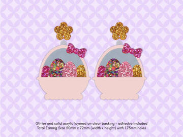 Picture of Wholesale Easter Egg Layered Basket Earring Components