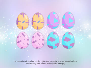 Picture of Wholesale Easter Egg Stud Earring Components