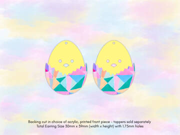 Picture of Wholesale Geo Egg Chick Easter Earring Components