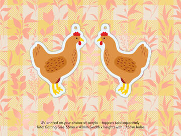 Picture of Wholesale Chook Love Earring Components