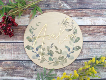 Picture of Eucalyptus Wreath Room Sign