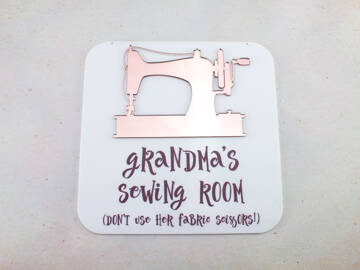 Picture of Crazy Crafter Sewing Room Sign