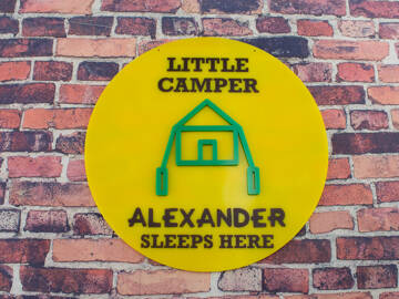 Picture of Little Camper Sleeps Here Room Sign